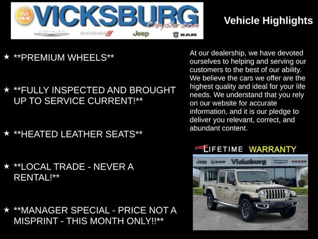 2020 Jeep Gladiator Overland 4X4