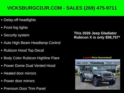 2026 Jeep Gladiator GLADIATOR RUBICON X 4X4