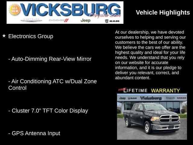 2023 RAM 1500 Classic SLT Crew Cab 4x4 5'7' Box