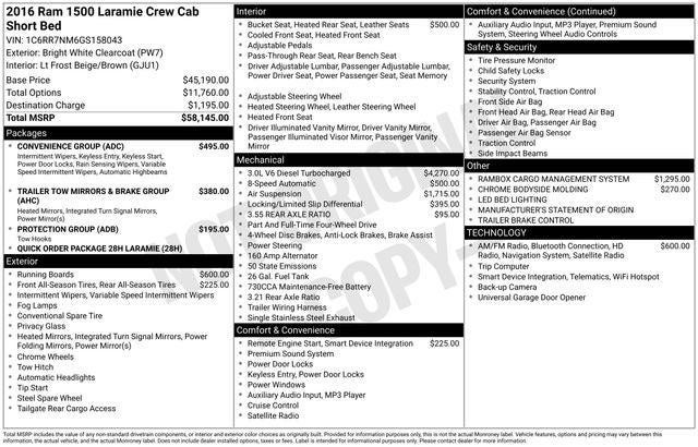 2016 RAM 1500 Laramie