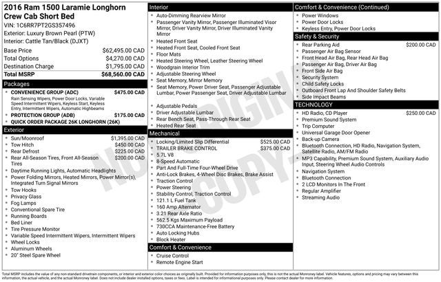 2016 RAM 1500 Laramie Longhorn