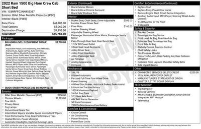 2022 RAM 1500 Big Horn Crew Cab 4x4 5'7' Box