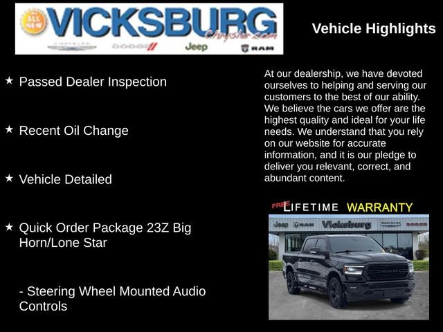 2019 RAM 1500 Big Horn/Lone Star Crew Cab 4x4 5'7' Box