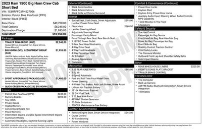 2023 RAM 1500 Big Horn Crew Cab 4x4 5'7' Box