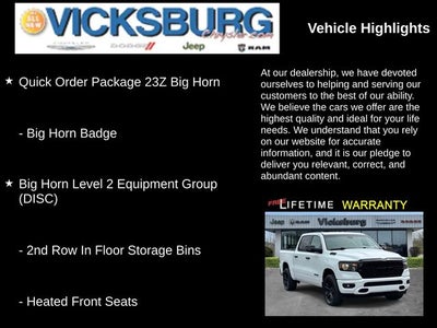 2023 RAM 1500 Big Horn Crew Cab 4x4 5'7' Box