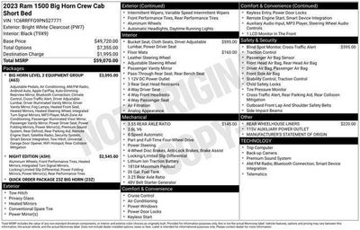 2023 RAM 1500 Big Horn Crew Cab 4x4 5'7' Box