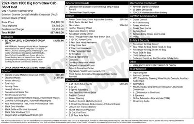 2024 RAM 1500 Big Horn Crew Cab 4x4 5'7' Box