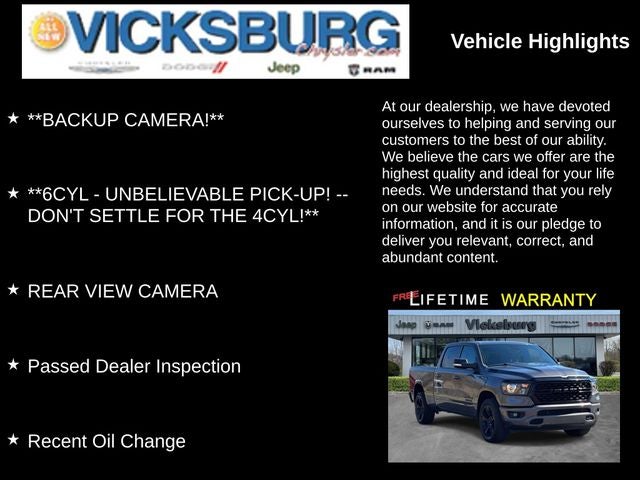 2022 RAM 1500 Big Horn Crew Cab 4x4 6'4' Box