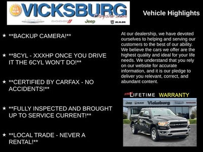 2020 RAM 1500 Big Horn Quad Cab 4x4 6'4' Box