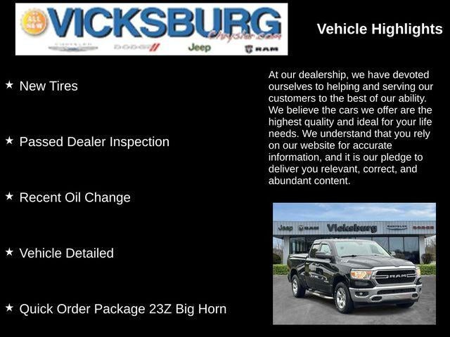 2020 RAM 1500 Big Horn Quad Cab 4x4 6'4' Box