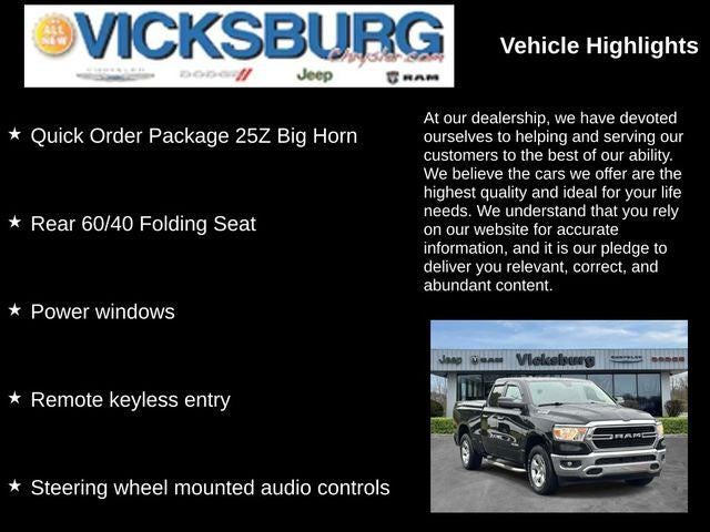 2020 RAM 1500 Big Horn Quad Cab 4x4 6'4' Box