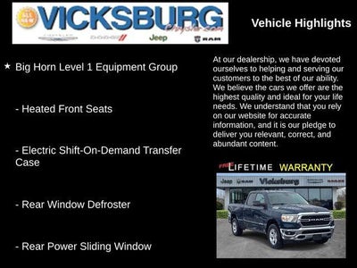 2023 RAM 1500 Big Horn Quad Cab 4x4 6'4' Box