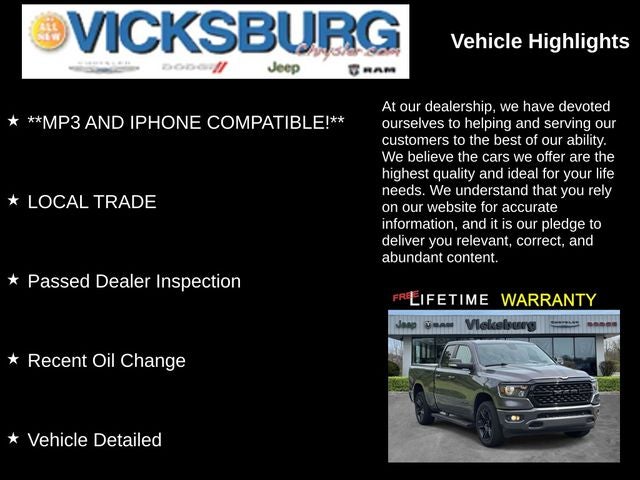 2022 RAM 1500 Big Horn Quad Cab 4x4 6'4' Box