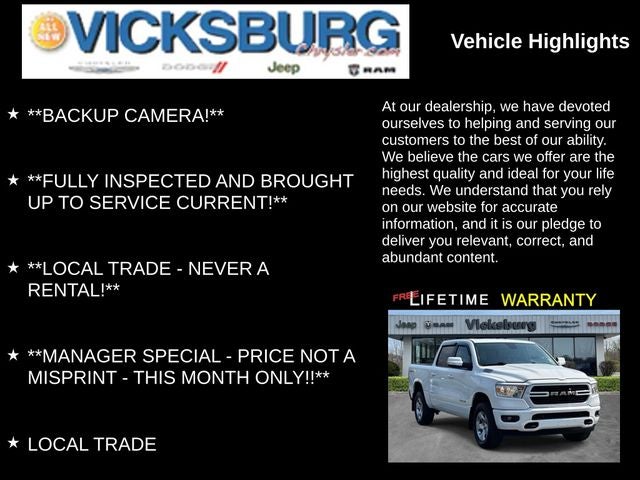 2020 RAM 1500 Big Horn Crew Cab 4x4 5'7' Box