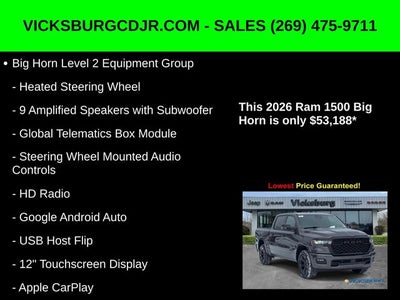 2026 RAM Ram 1500 RAM 1500 BIG HORN CREW CAB 4X4 5'7' BOX