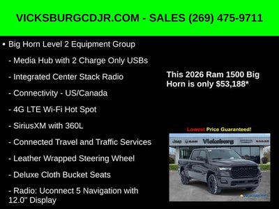 2026 RAM Ram 1500 RAM 1500 BIG HORN CREW CAB 4X4 5'7' BOX