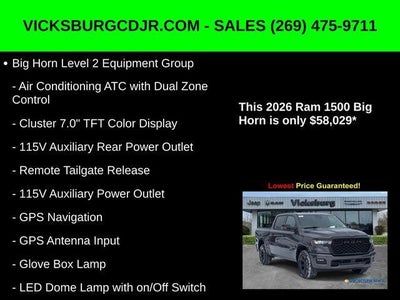 2026 RAM Ram 1500 RAM 1500 BIG HORN CREW CAB 4X4 5'7' BOX