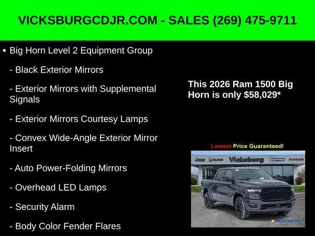 2026 RAM Ram 1500 RAM 1500 BIG HORN CREW CAB 4X4 5'7' BOX