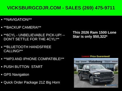 2026 RAM Ram 1500 RAM 1500 BIG HORN CREW CAB 4X4 5'7' BOX