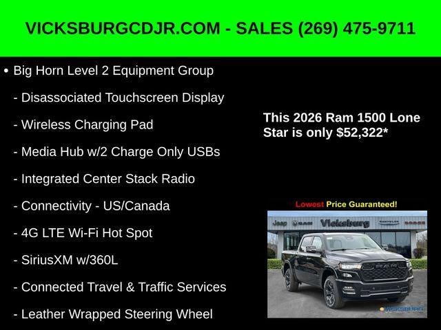 2026 RAM Ram 1500 RAM 1500 BIG HORN CREW CAB 4X4 5'7' BOX