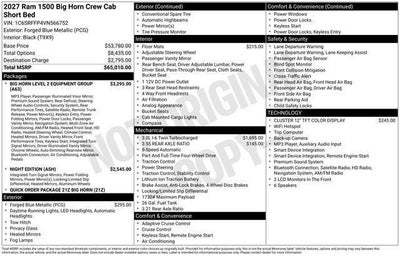 2027 RAM 1500 Big Horn