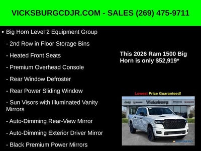 2026 RAM Ram 1500 RAM 1500 BIG HORN CREW CAB 4X4 5'7' BOX