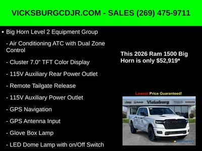 2026 RAM Ram 1500 RAM 1500 BIG HORN CREW CAB 4X4 5'7' BOX