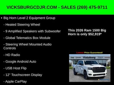 2026 RAM Ram 1500 RAM 1500 BIG HORN CREW CAB 4X4 5'7' BOX