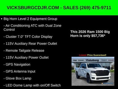 2026 RAM Ram 1500 RAM 1500 BIG HORN CREW CAB 4X4 5'7' BOX
