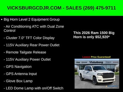 2026 RAM Ram 1500 RAM 1500 BIG HORN CREW CAB 4X4 5'7' BOX