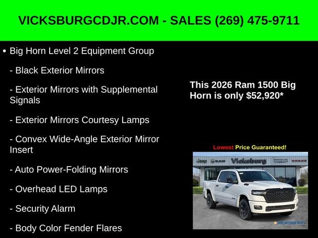 2026 RAM Ram 1500 RAM 1500 BIG HORN CREW CAB 4X4 5'7' BOX