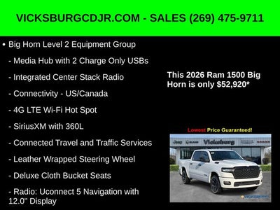 2026 RAM Ram 1500 RAM 1500 BIG HORN CREW CAB 4X4 5'7' BOX