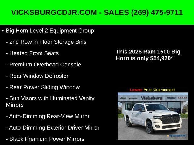 2026 RAM Ram 1500 RAM 1500 BIG HORN CREW CAB 4X4 5'7' BOX