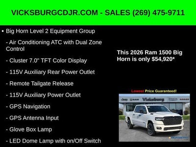 2026 RAM Ram 1500 RAM 1500 BIG HORN CREW CAB 4X4 5'7' BOX