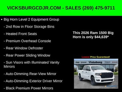 2026 RAM Ram 1500 RAM 1500 BIG HORN CREW CAB 4X4 5'7' BOX