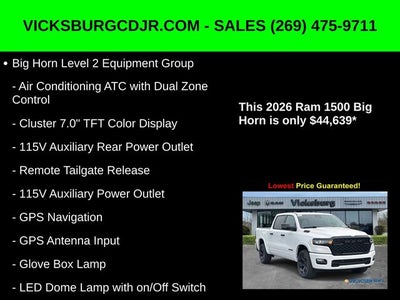 2026 RAM Ram 1500 RAM 1500 BIG HORN CREW CAB 4X4 5'7' BOX