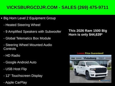 2026 RAM Ram 1500 RAM 1500 BIG HORN CREW CAB 4X4 5'7' BOX