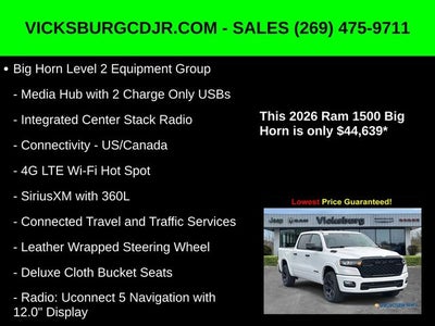 2026 RAM Ram 1500 RAM 1500 BIG HORN CREW CAB 4X4 5'7' BOX