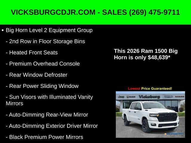 2026 RAM Ram 1500 RAM 1500 BIG HORN CREW CAB 4X4 5'7' BOX