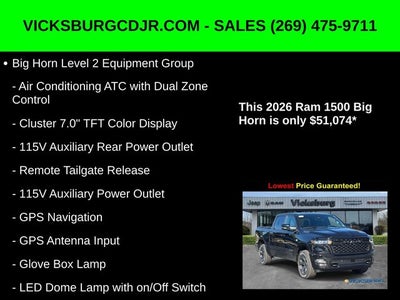 2026 RAM Ram 1500 RAM 1500 BIG HORN CREW CAB 4X4 5'7' BOX