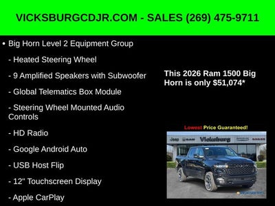 2026 RAM Ram 1500 RAM 1500 BIG HORN CREW CAB 4X4 5'7' BOX