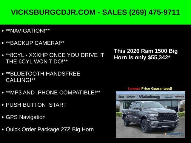 2026 RAM Ram 1500 RAM 1500 BIG HORN CREW CAB 4X4 5'7' BOX