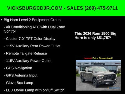 2026 RAM Ram 1500 RAM 1500 BIG HORN CREW CAB 4X4 5'7' BOX