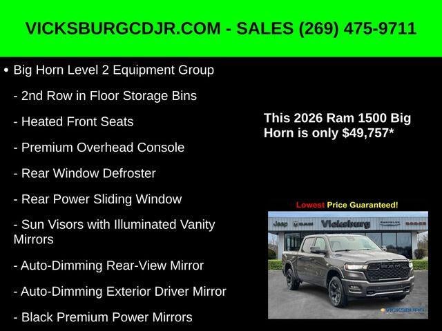 2026 RAM Ram 1500 RAM 1500 BIG HORN CREW CAB 4X4 5'7' BOX