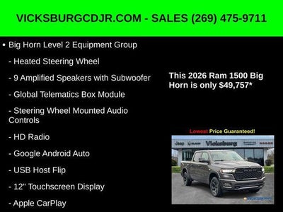 2026 RAM Ram 1500 RAM 1500 BIG HORN CREW CAB 4X4 5'7' BOX