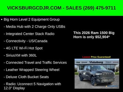 2026 RAM Ram 1500 RAM 1500 BIG HORN CREW CAB 4X4 5'7' BOX