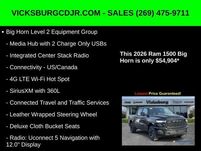 2026 RAM Ram 1500 RAM 1500 BIG HORN CREW CAB 4X4 5'7' BOX
