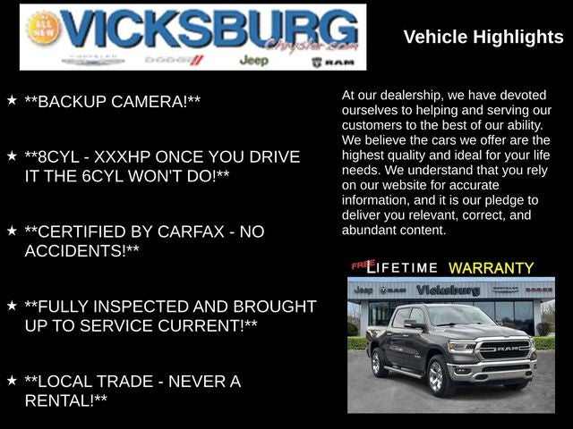 2019 RAM 1500 Big Horn/Lone Star Crew Cab 4x4 5'7' Box