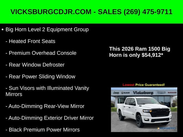 2026 RAM Ram 1500 RAM 1500 BIG HORN CREW CAB 4X4 5'7' BOX