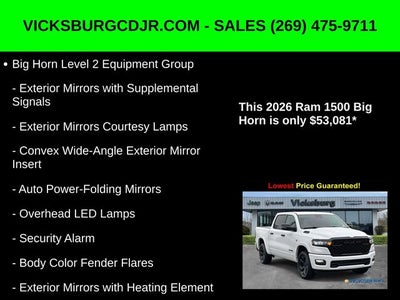 2026 RAM Ram 1500 RAM 1500 BIG HORN CREW CAB 4X4 5'7' BOX